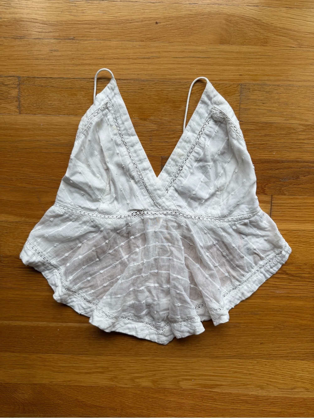 Free People White Boho Tank Top - Size Small